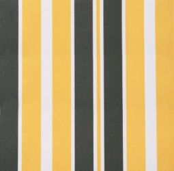 Toile de Rechange en Polyester Rayures Jaunes et Grises - 3m x 2,5m